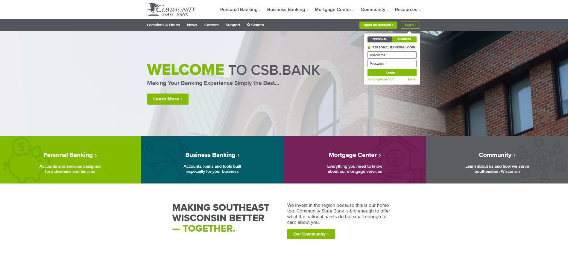 Welcome to CSB bank community state bank Welcome to CSB bank community state bank